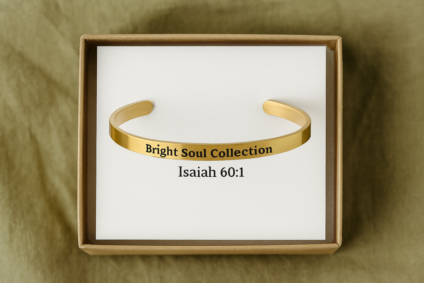 Personalized Engraved Cuff Bracelet – Bright Soul Collection Isaiah 60:1