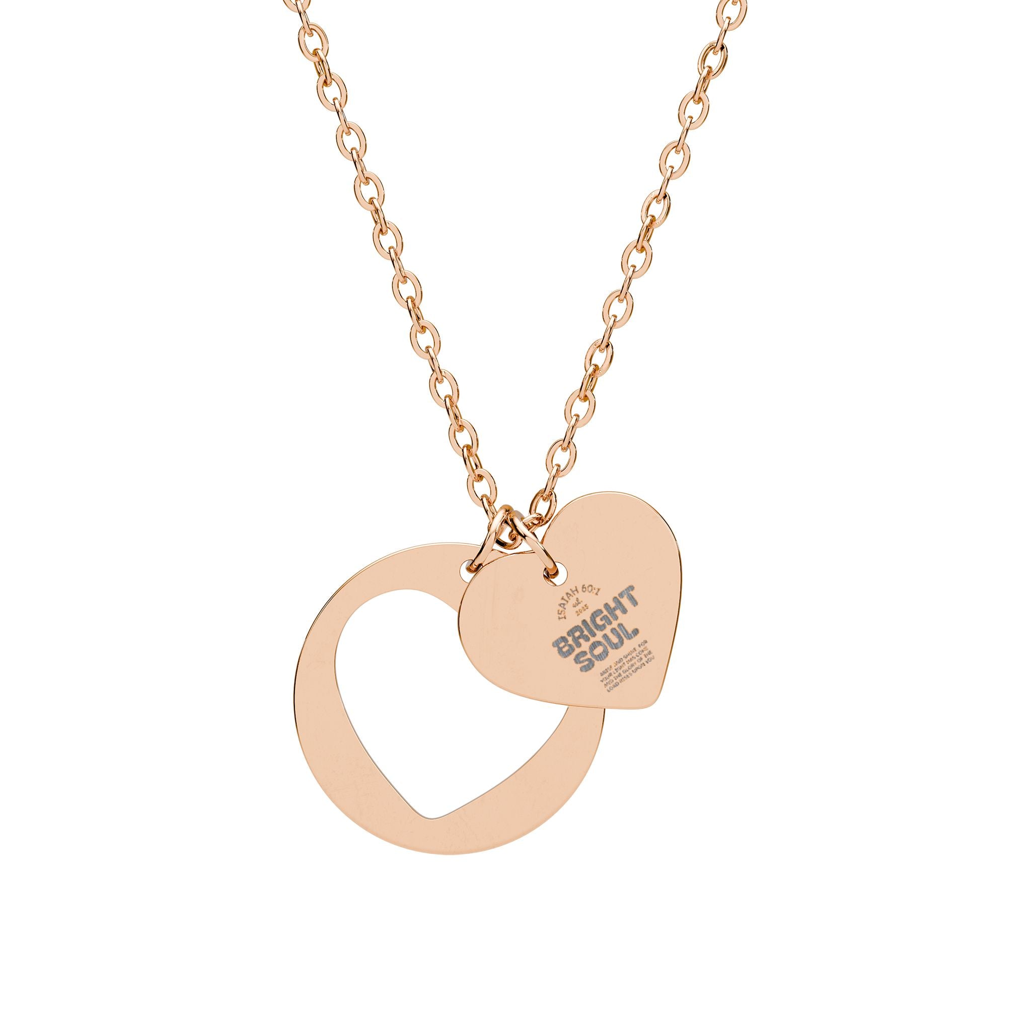 Engravable Heart Cutout Necklace — Bright Soul Collection  - Isaiah 60:1