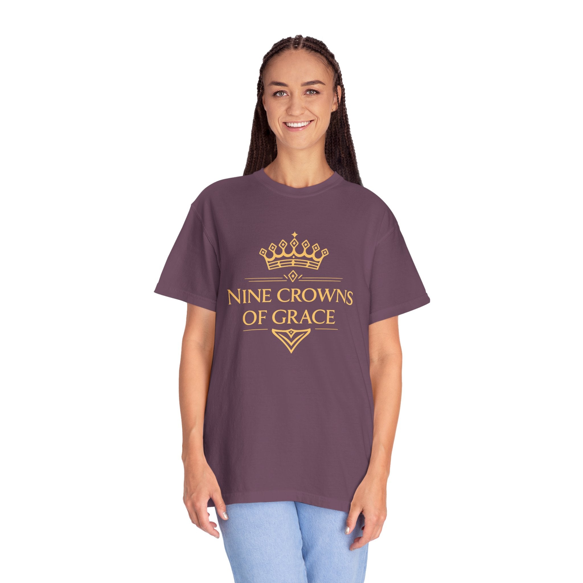 Nine Crowns of Grace Tee — "Bright Soul — Let Your Soul Breathe" (Isaiah 60:1)