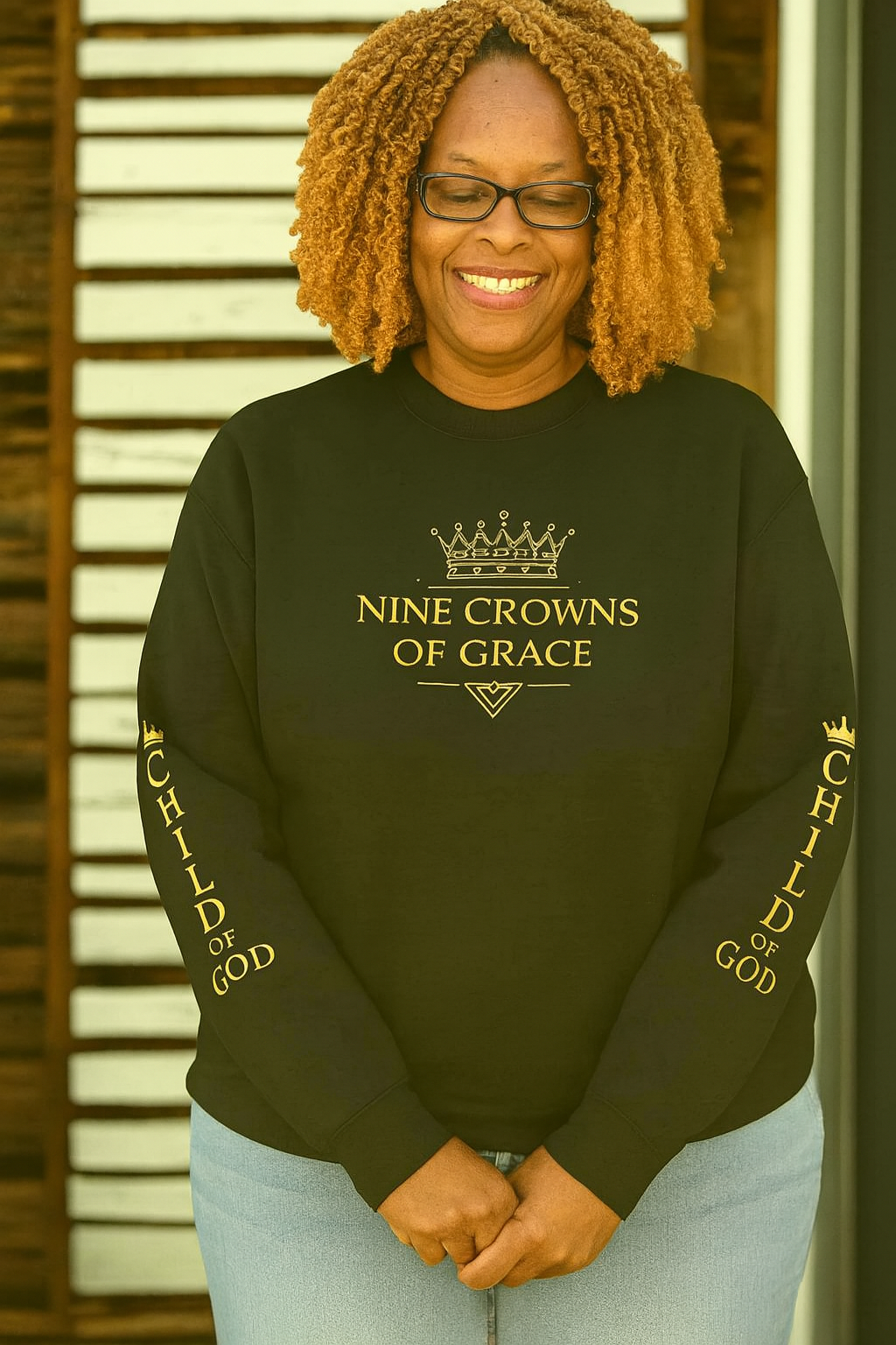 Crewneck Sweatshirt Crown of Grace Design