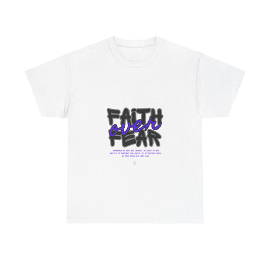 Faith over Fear Unisex Tee for Bright Souls - Inspirational Christian Shirt
